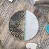 Large Ceramic coaster or teapot stand, handmade, home decor, gift idea, 