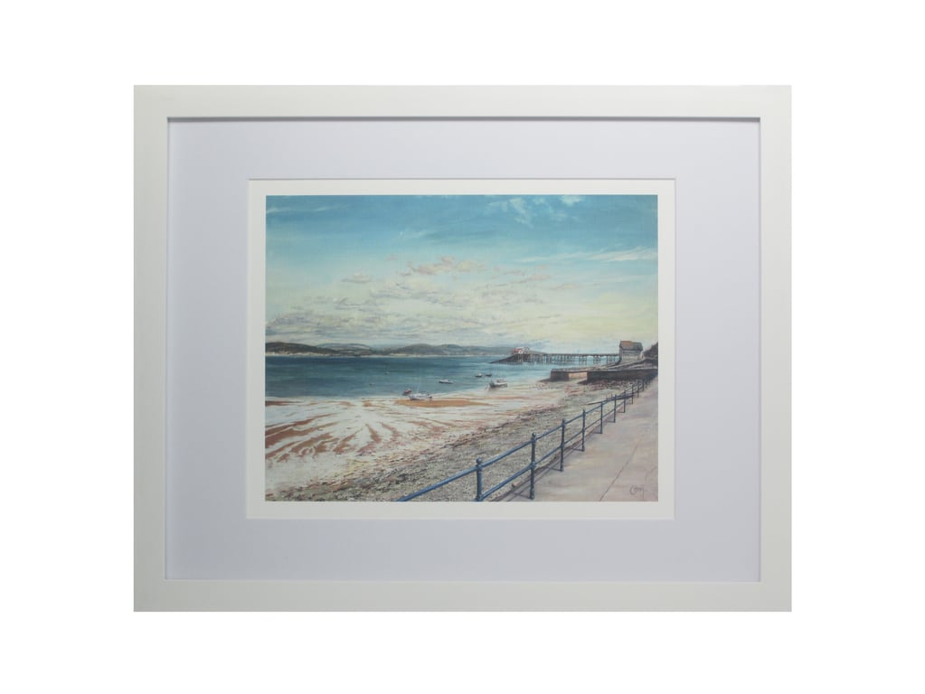 MUMBLES PIER Art Print-Welsh Coast Seaside Scene-Framed and Mounted 10x8 Giclee