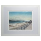 MUMBLES PIER Art Print-Welsh Coast Seaside Scene-Framed and Mounted 10x8 Giclee