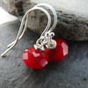 Crimson Red Handmade Earrings