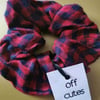Navy Tartan Scrunchie 