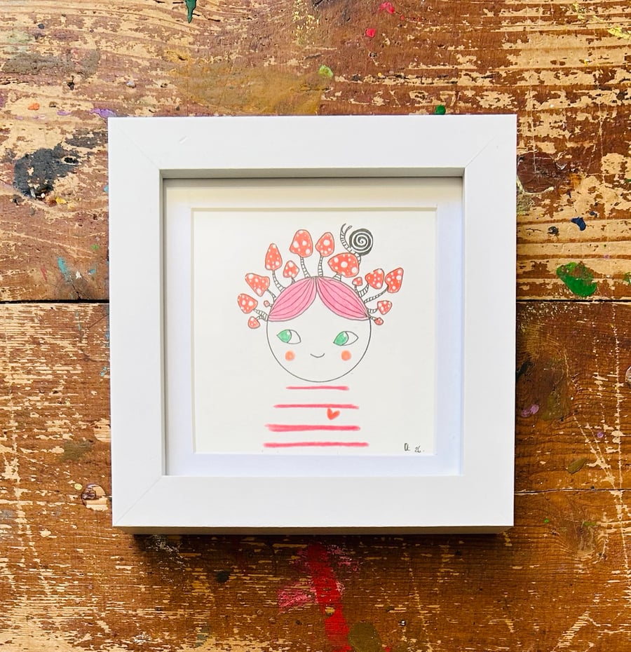 Rosa - Framed Original Mini Illustration