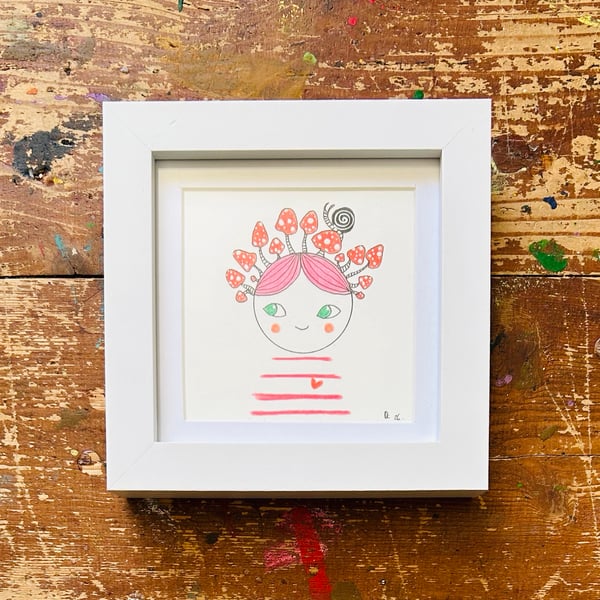 Rosa - Framed Original Mini Illustration