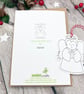 Coloured By Christmas Card & Gift Tag - Boy Angel - Personalised  - Image 6