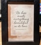 Bible Verse Frame - beautiful in it’s time 