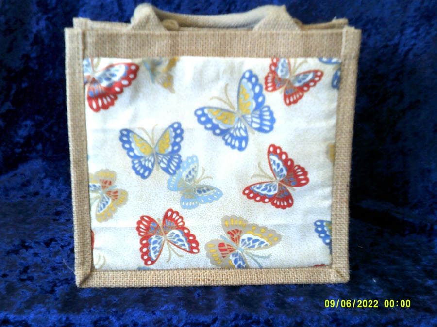 Butterflies Small Jute Bag