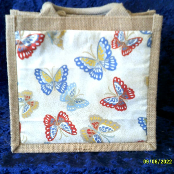 Butterflies Small Jute Bag