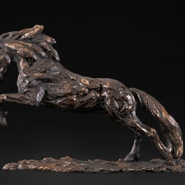 Foundry Bronze Galloping Horse Animal Statue Small Bronze Metal Sculpture