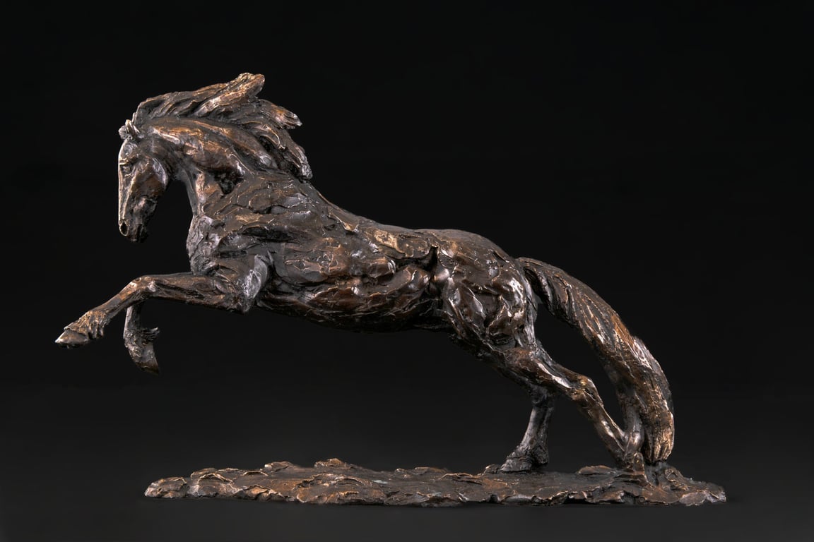 Foundry Bronze Galloping Horse Animal Statue Small Bronze Metal Sculpture