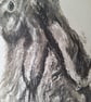 Rustic rabbit  floppy ears painting  - Image 4