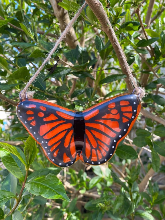 Fused Glass Hanging Butterflies 