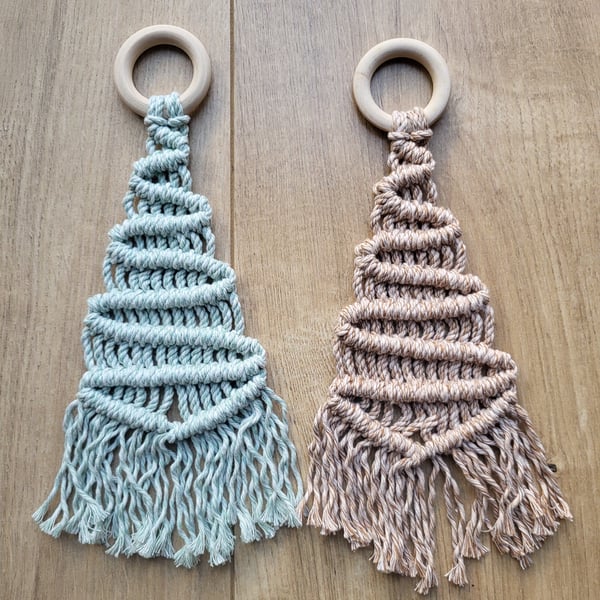Christmas macrame tree decoration