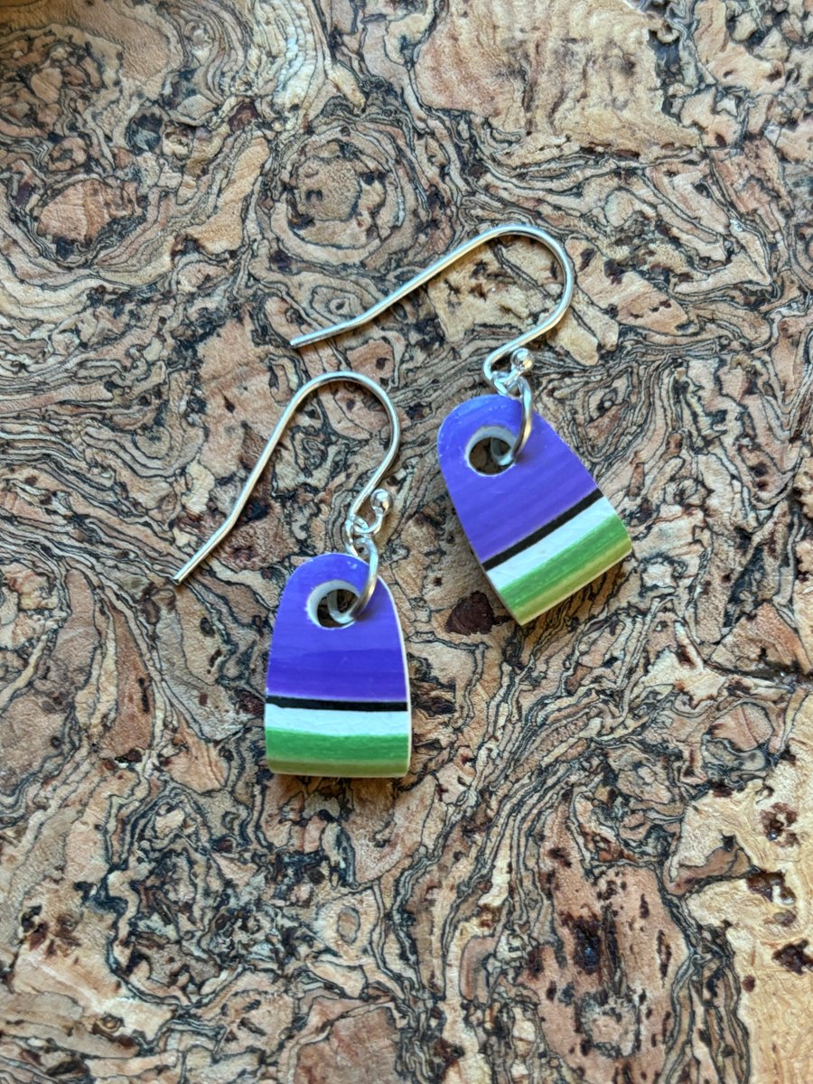 Handmade Earrings, Ceramic, Unique Earrings, Vintage, Eco Friendly Gifts.