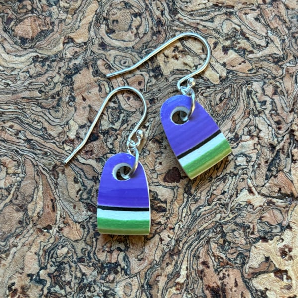 Handmade Earrings, Ceramic, Unique Earrings, Vintage, Eco Friendly Gifts.