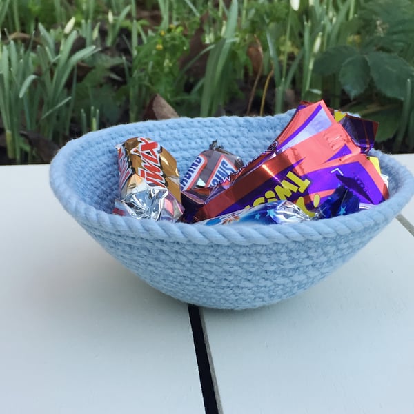 Blue Decorative Macrame Bowl