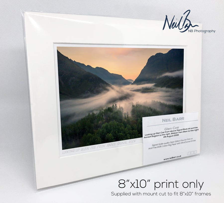 Aonach Eagach Ridge, Bidean nam Bian, Glen Coe - A5 (10"x8") Unframed Print