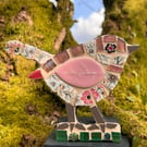 Bone china Mosaic Bird ornament