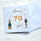Handmade Personalised Birthday Card with Envelope, Age Birthday Card   C015