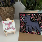 Schnauzer Dog Greeting card