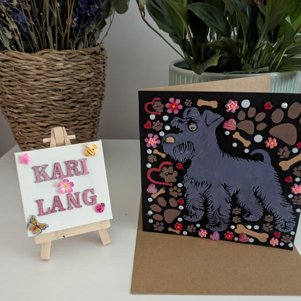 Schnauzer Dog Greeting card