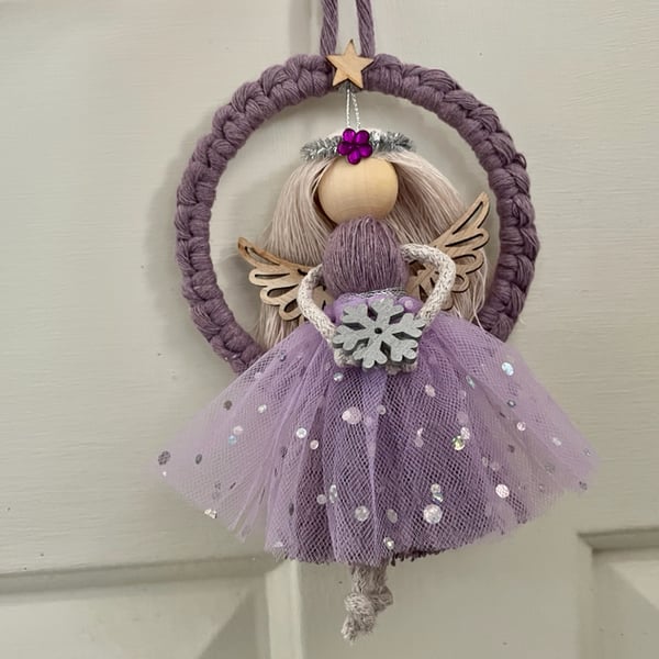 Fairy nursery hanging wall decoration, nursery, xmas gift, new baby , lilac 