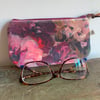 Floral velvet glasses case zip pouch