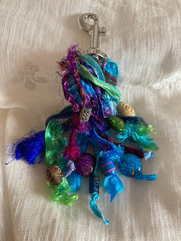 Handmade funky bag charm
