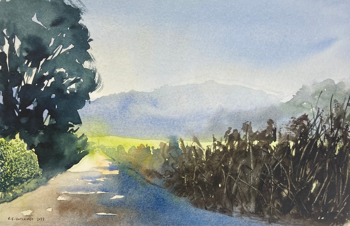 Ingleby lane (Original Watercolour painting) watercolor, watercolour
