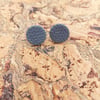 grey knit textured studs 