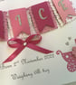 Personalised New Baby Girl Keepsake Card Gift Boxed Handmade - Image 2