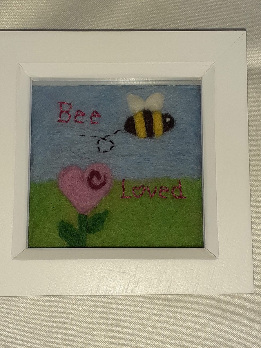 Needle Felted Bee Loved Picture