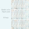 Shades of Ice Paper pack Scrapbooking, Ephemera, Digital Download
