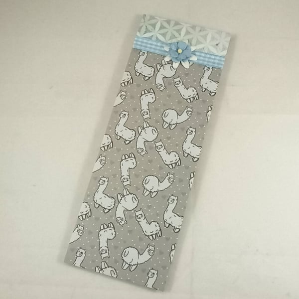 Lined notepad  - alpacas