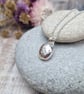 Sterling Silver Hammered Pebble Necklace Pendant - JBJ2017 - Image 1