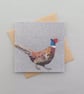 Pheasant card, printed on recycled card, blank - Image 5