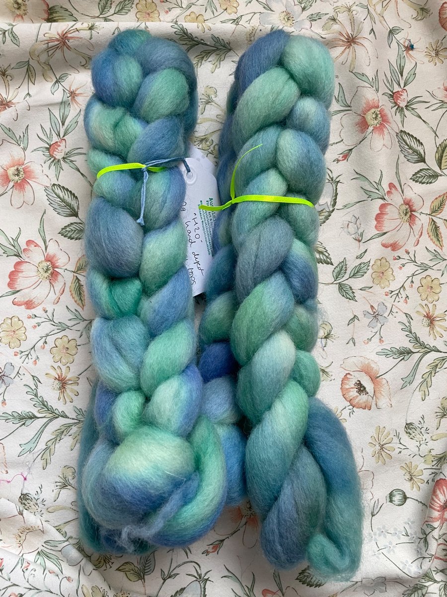 Reserved for Annie - Dyed wool tops roving for spinning - 100g x4