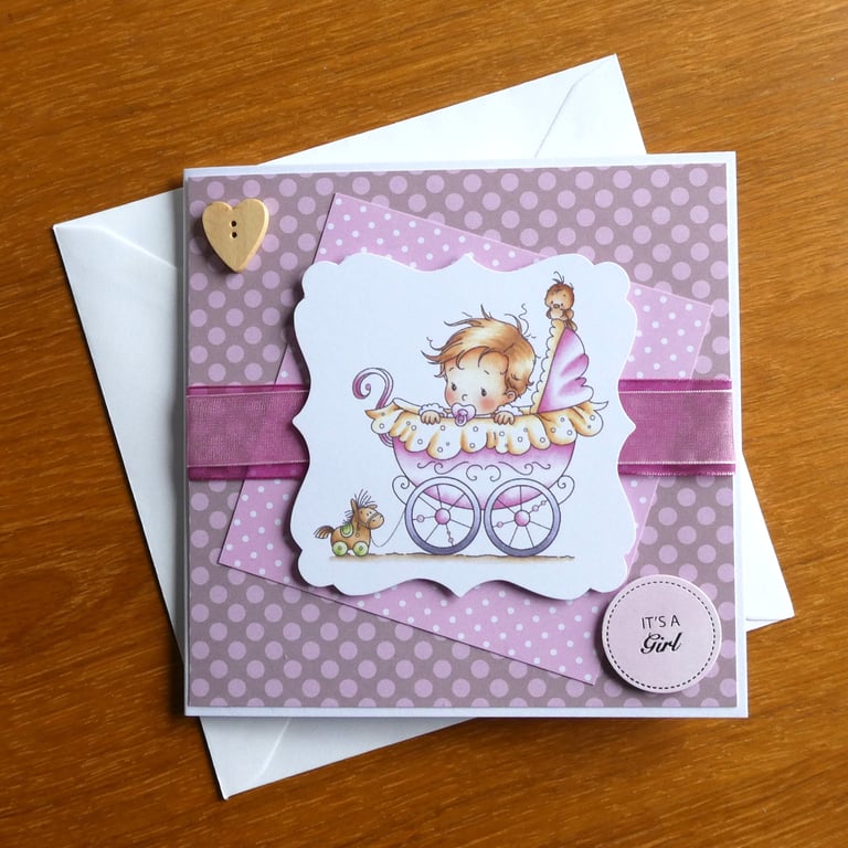 New Baby Girl Card - It's A Girl