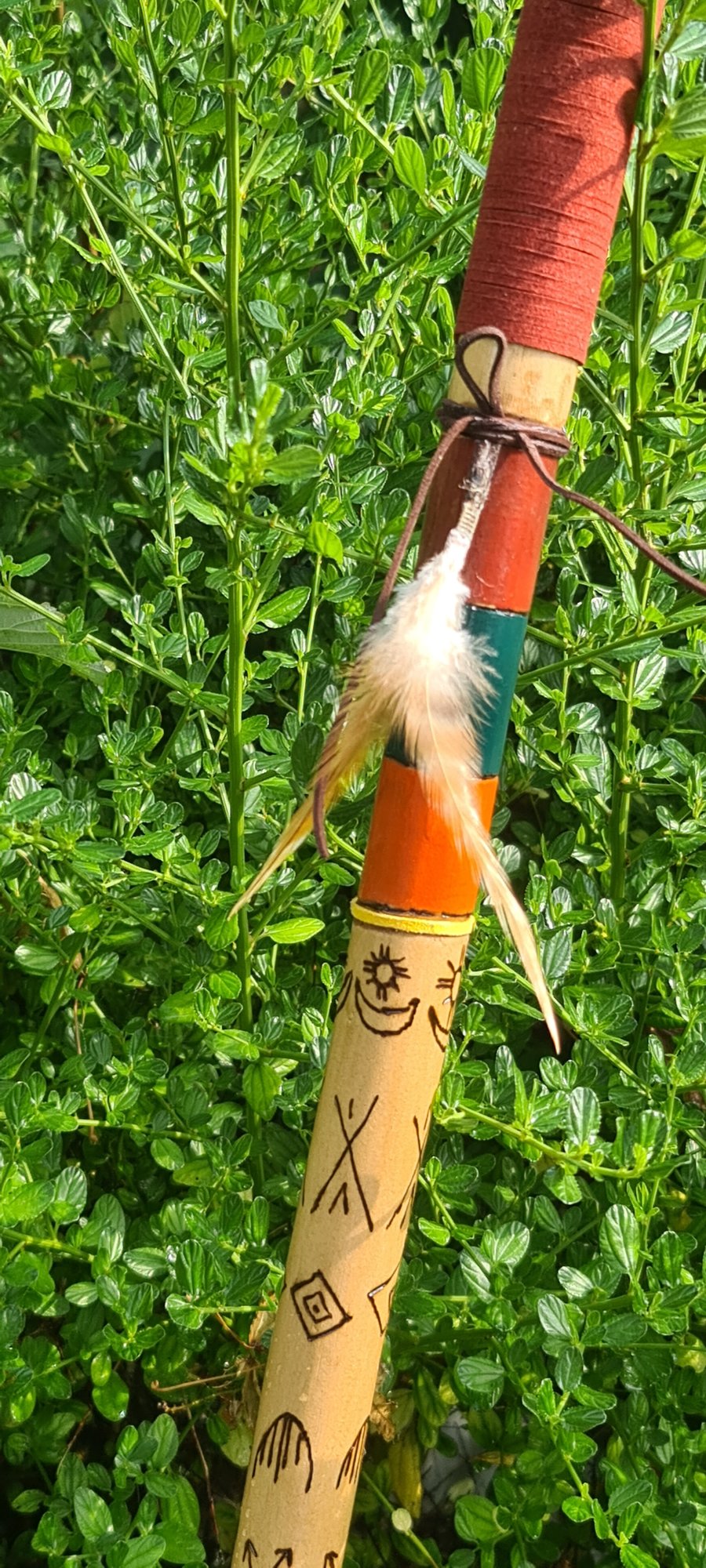 Wooden staff Walking stick Native American style, Shamanic, healing, spiritual 