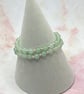 Green aventurine double strand stretchy bracelet  - Image 5