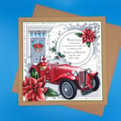 Christmas card for him, 3d, Husband, Son, Grandfather, Brother, Family, Friends