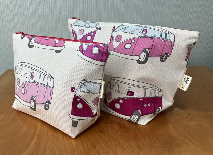 Campervan Cosmetic Bag, Campervan Washbag, Handmade in the UK