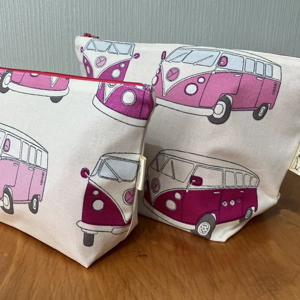 Campervan Cosmetic Bag, Campervan Washbag, Handmade in the UK