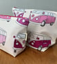 Campervan Cosmetic Bag, Campervan Washbag, Handmade in the UK