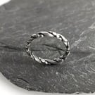 Sterling silver fancy twist ring U.K. size O