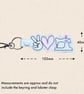 Sewing Machine Keyring - Peace Love Sewing Bag Charm - Image 5