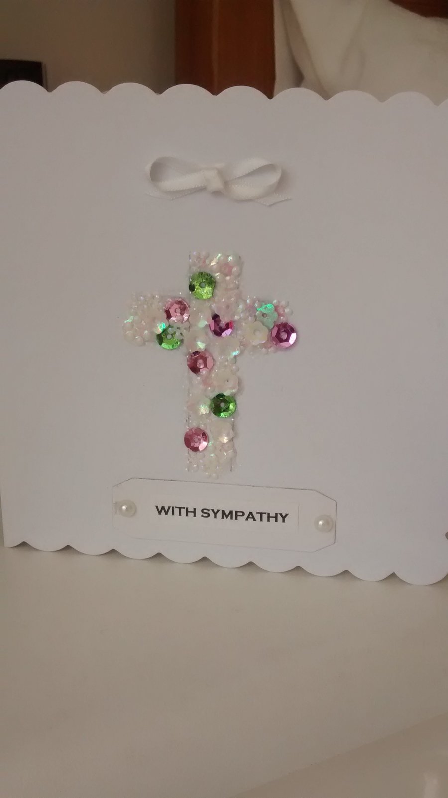 Beautiful Cross sympathy card