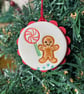 Ceramic gingerbread man magnet - Image 1
