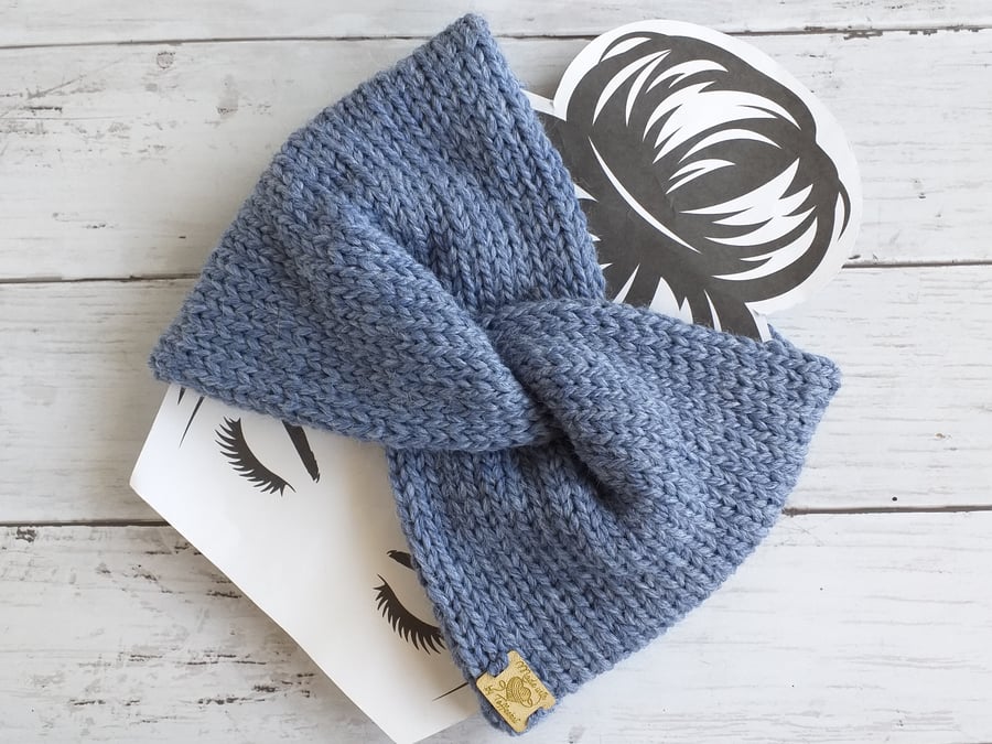 Soft and Warm Knitted Headband, Women’s Twisted Earwarmers