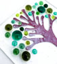 Fused Glass Green Tree Hanging - Handmade Glass Suncatcher - Image 2