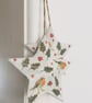 Robin Decoupage Christmas Tree Star Decorations Set of 2 (Set A) - Image 3